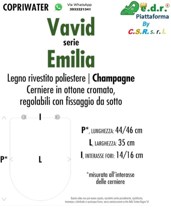 D019C 1 - EDRCSR - EDRCSR - D019C - Sedile Pesante Emilia D019 Champagne - DIBOR