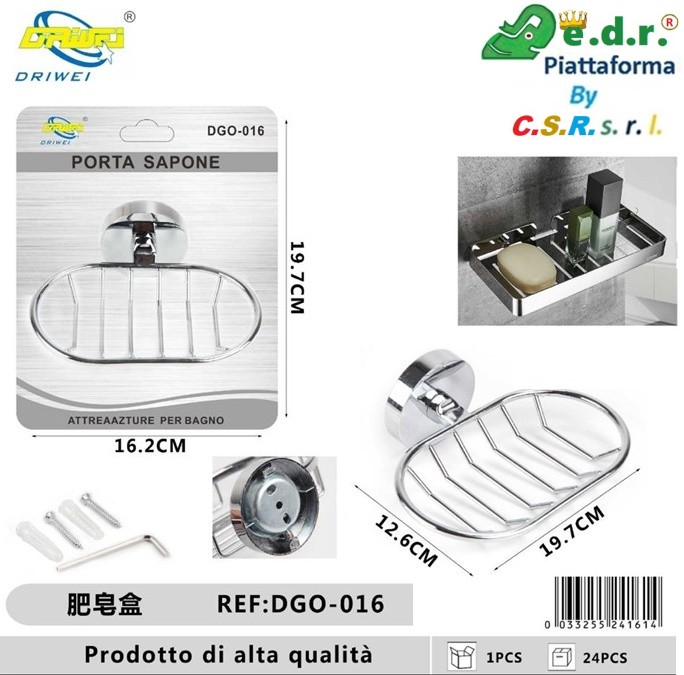 DGO 016 000 5517 - EDRCSR - EDRCSR - DGO-016 - Porta Sapone 16,2 X 19,7 Cm - HYDROSAT