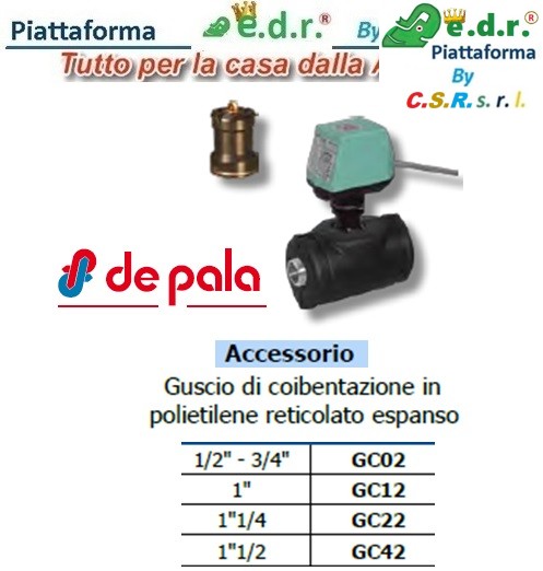 GC02 000 26416 - EDRCSR - EDRCSR - GC02 - Guscio Di Coibentazione Per Valvola Motorizzata A 2 Vie D. 1/2".3/4"  - DE PALA
