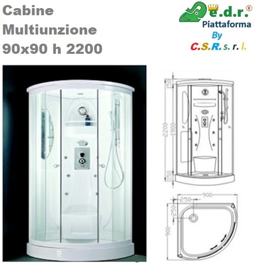 Box B.Co Circolare 90X90 Hydro E Soffione 5 Mm Zx