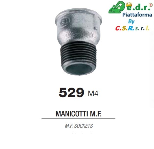 Manicotto Zinc. Mf F.529A 1/2"