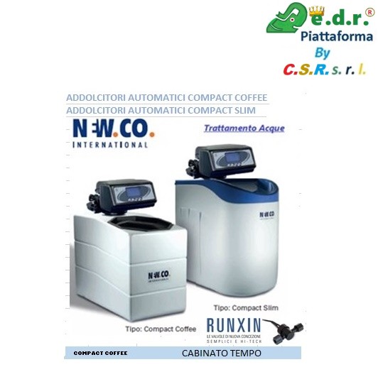 Addolcitore Automatico Compact Coffe A Volume Elettr. 12Lt Res Con By Pass