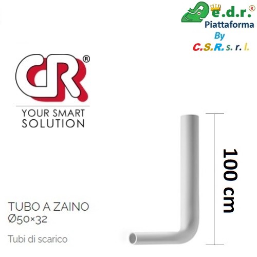 TCZ100 000 25057 - EDRCSR.IT | Deposito by CSR srl Palermo | Ingrosso e distribuzione Termoidraulica | www.edrcsr.it - EDRCSR - TCZ100 - Tubo Cassetta A Zaino D. 100X50 - CR