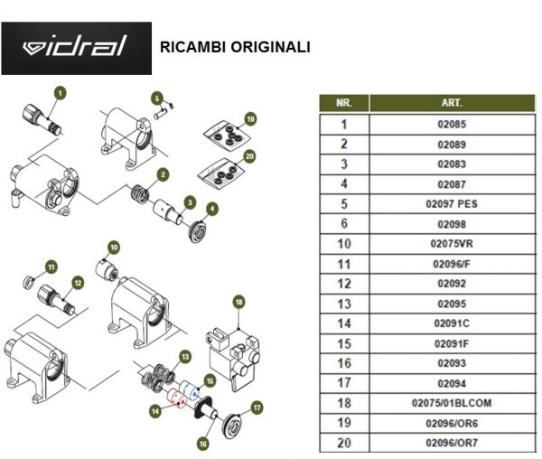 Molla Di Richiamo Inox Per 02070-02072/90-02075/01  02095