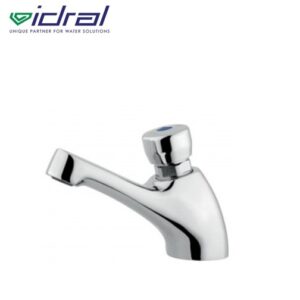 Rubinetto Collo Cigno A Pulsa. Versione Preregolata Temporizzato Cromo  08010\E