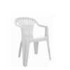 Sedia Resina Monoblocco Scilla Bianca c/braccioli impilabile  189511