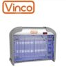Insetticida elettrico orizzontale Vinco da appoggio o sospensione ? per interni o esterni ? potenza lampade UV 2x8W ? cassetto estraibile per pulizia ? protegge aree fino a 40 mq. ? colore grigio  20240