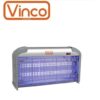 Insetticida elettrico orizzontale Vinco da appoggio o sospensione ? per interni o esterni ? potenza lampade UV 2x10W ? cassetto estraibile per pulizia ? protegge aree fino a 60 mq. ? colore grigio  20260