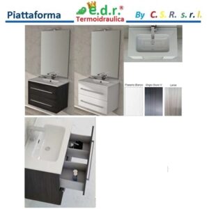 Lavabo Integrale Ceramica 75X46 Vaschetta Rettangolare  50201