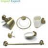 Set Accessori Bagno8 pz cromo con finitureporcellana Bronzato  52644