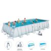 Piscina Power Steel Frame Rettangolare Cm. 732X366X132, Cap. 30.045
Lt., Filtro A Sabbia 58497 (5,678 Lt/H). Include: Copertura, Scaletta Di
Sicurezza E Dosatore Chimico Chemconnect  56475