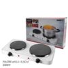 Fornello Elettrico A Due Piastre In Ghisa 2500W Con Termostato Regolabile Max  871503