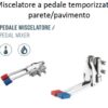Miscelatore a pedale temporizzato a parete/pavimento Self-closing pedal wall-mounted/floor-mounted mixer Mitigeur temporis? ? p?dale mural/au plancher. Art. 9010  9010