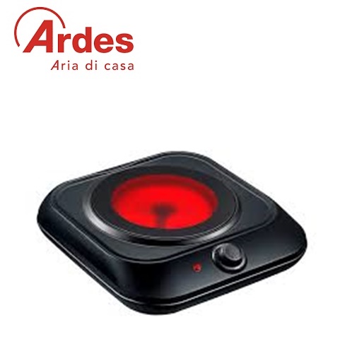 Ceramico - Fornello Vetroceramica Una Piastra, 1200 W, Con Piano In Ceramica Facile Da Pulire, Selettore A 5 Livelli Di Potenza, Utiliabile Con Qualsiasi Pentola. AR1F401