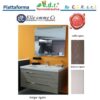 Mobile Sosp. L100.5Xp46X53.5 Bianco Rigato 2 Cassetti  AU46/100BIR
