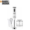 Frullatore A Immersione Black & Decker, 600 W, Acciaio Inox, Bianco Con Accessori  BXHBA600E