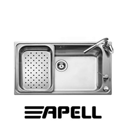 Lavello Criteria 900 Con Kit Colatoio- Tagliere- Dos.Sapone- Acciaio Inox Spazzolato CRT860IKIT