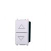 ETTROIT PULSANTE DOPPIO SALISCENDI - SERIE STARLIGHT - BIANCO (EV1202) Compatibile Vimar Plana