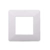 Placca serie Starlight, 2 moduli, plastica, bianca, compatibile con serie Vimar Plana - Ettroit EV83201