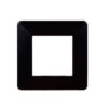 Placca serie Starlight, 2 moduli, plastica, nera, compatibile con serie Vimar Plana - Ettroit EV83202