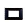 Placca serie Starlight, 3 moduli, plastica, nera, compatibile con serie Vimar Plana - Ettroit EV83302