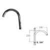 Canna Alta A Tubo  Per Lavabo Da  Mm Da 230X190  Mm Girevole  HY-G2403