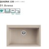 Quadra 130 Standard 790X500 Mm 1 Vasca 51 Avena  LGQ13051