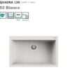 Quadra 130 Standard 790X500 Mm 1 Vasca 52 Bianco  LGQ13052