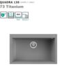 Quadra 130 Standard 790X500 Mm 1 Vasca 73 Titanium  LMQ13073
