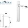Miscelatore lavabo alto in ottone composto da:
piletta click clack 1" 1/4 con troppo pieno
flessibili 3/8" F
kit di fissaggio  MXLHMC21CCR