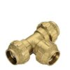 Tee Politilene 3 Lati D. 25 Per Acqua  E Gas  Con Ogiva In Ottone  T25PO