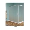 Box Strass Angolo 90X120 Vetro Opaco Prof. Cromo