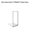 Box doccia Serie "STRASS" Parete Fissa Vetro 6 mm: (Trasparente); (Opaco); (Fascia Tipo 1); (Fascia Tipo 2).