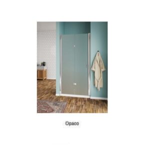 Porta Pieghevole 90x190 In Vetro Opaco Prof. Cromo