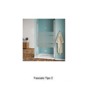 Porta Pieghevole 90x190 In Vetro Fscia Tipo 2 Prof. Cromo