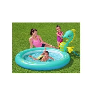 Bestway 1,88 M X 1,60 M X 86 Cm Piscina Con Spruzzatore Cavalluccio Marino  53114