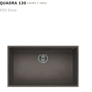 Lavello Quadra 130 Sottotop Colore Keratek K93 Dove Grey