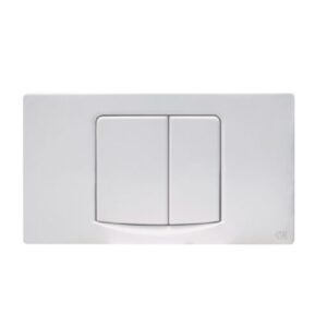 Placca Piatta 2 Pulsanti "Smile" Per Fusion - Bianca  1061FB2