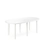 Tavolo Resina Ovale Bianco 6 Gambe Cm 180X90Xh72  189532