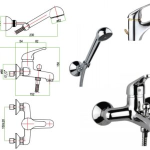 Miscelatore Vasca Fiore King Cromo Oro  39CRO1000
