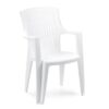 Poltrona Arpa impilabile schienale alto Bianca  ARPA