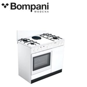 Cucina Bompani 90X60X85 Bianca 4 Fuochi + Piastra + Vano Portabombola  BI940EA/L