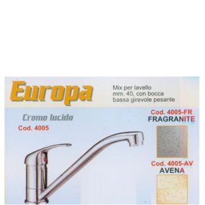 Miscelatore Lavello Cucina Canna Bassa Cilvani Avena  C-4005AV