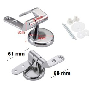 Coppia Cerniere Copriwater Universale Alette  61 Mm 68 Mm  Import  DGO-156