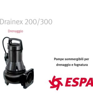 Elett. Som. Per Fogna Hp 1,5  Con Gallegiante Eletrico  DRAINEX201MA