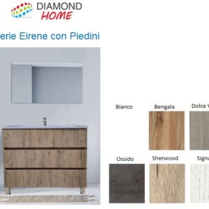 Mobile Eirene 100 Appoggio 3 Cassetti Carcassa Bianco Cassetti Ossido  EIRENE10APP3CBIOS