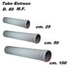 Tubo Euro 0,25 Mt D.80 Bianco  EUR825MFB
