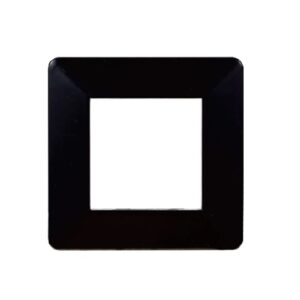 Placca serie Starlight, 2 moduli, plastica, nera, compatibile con serie Vimar Plana - Ettroit EV83202