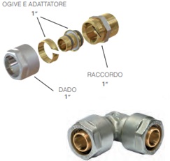 Gomito Doppio D. 26 Multistrato Smontabile  GD26MS