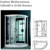 Cabina Multi.120X80Cm Sinistra Mod. Diamond Zx  HSD12080S